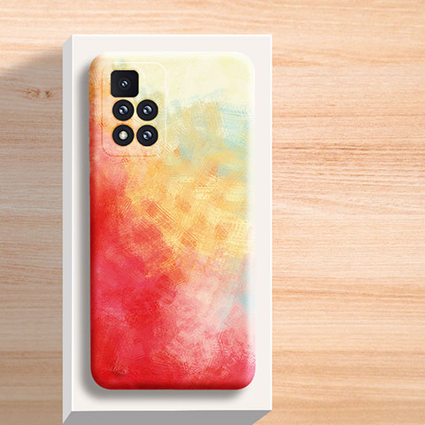 Custodia Silicone Gel Morbida Fantasia Modello Cover per Xiaomi Poco X4 NFC Rosso