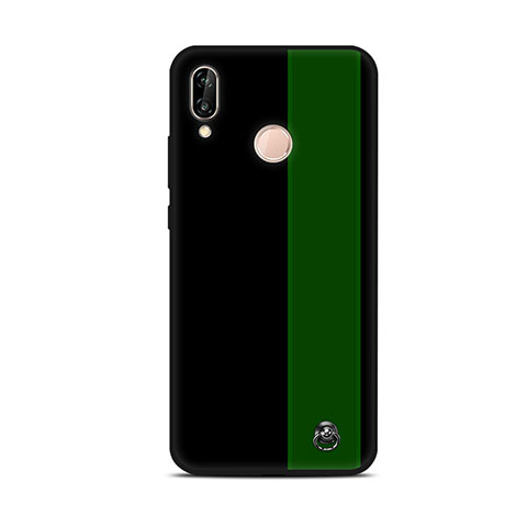 Custodia Silicone Gel Morbida Fantasia Modello Cover S01 per Huawei P20 Lite Verde