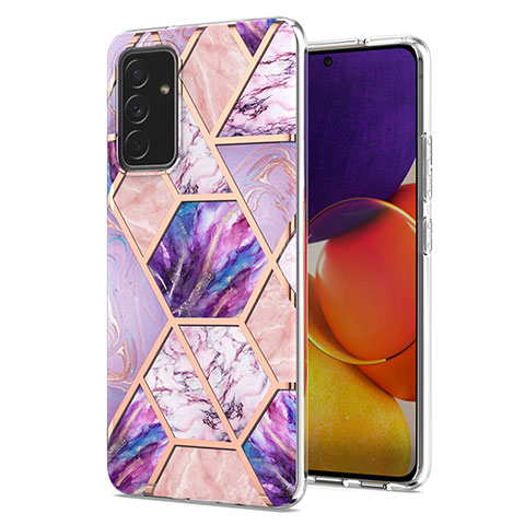 Custodia Silicone Gel Morbida Fantasia Modello Cover Y01B per Samsung Galaxy Quantum2 5G Lavanda