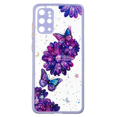 Custodia Silicone Gel Morbida Fantasia Modello Cover Y01X per Samsung Galaxy S20 Plus 5G Viola