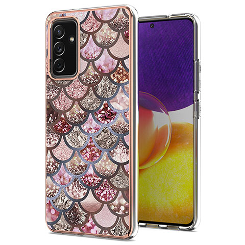 Custodia Silicone Gel Morbida Fantasia Modello Cover Y03B per Samsung Galaxy A82 5G Marrone