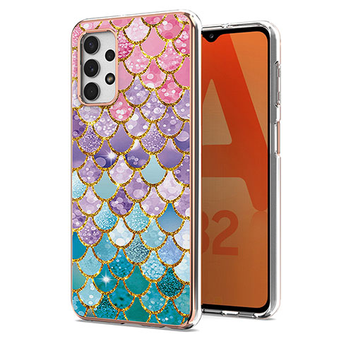 Custodia Silicone Gel Morbida Fantasia Modello Cover Y03B per Samsung Galaxy M32 5G Colorato