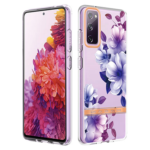 Custodia Silicone Gel Morbida Fantasia Modello Cover Y06B per Samsung Galaxy S20 Lite 5G Viola