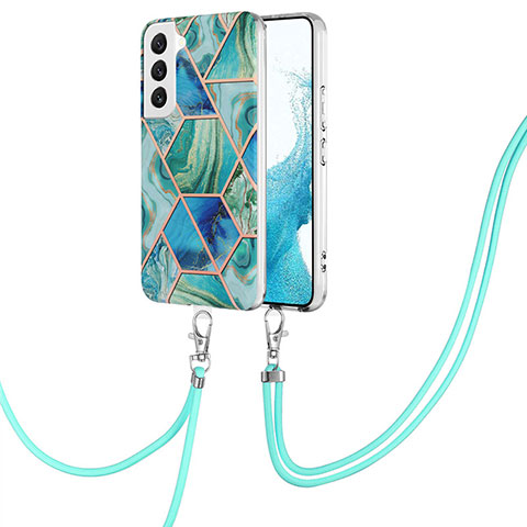 Custodia Silicone Gel Morbida Fantasia Modello Cover Y18B per Samsung Galaxy S21 Plus 5G Blu