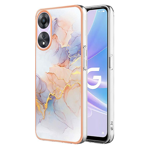 Custodia Silicone Gel Morbida Fantasia Modello Cover YB3 per Oppo A78 5G Lavanda