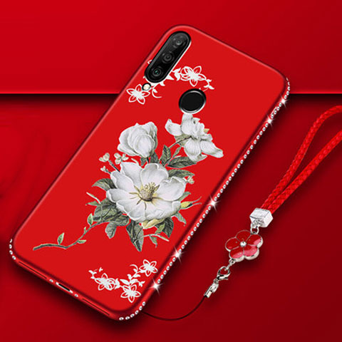 Custodia Silicone Gel Morbida Fiori Cover K01 per Huawei P30 Lite Colorato