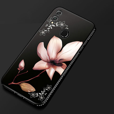 Custodia Silicone Gel Morbida Fiori Cover per Huawei Honor 8X Rosa