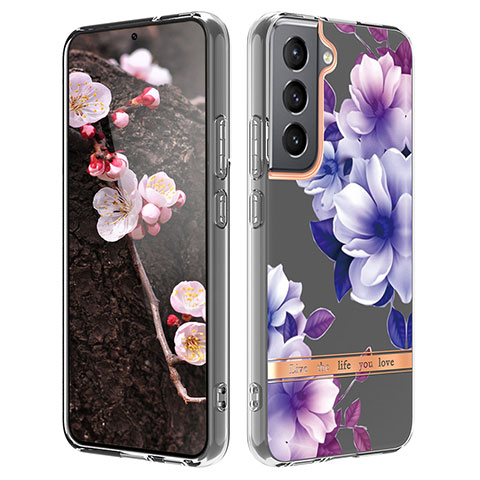 Custodia Silicone Gel Morbida Fiori Cover per Samsung Galaxy S23 Plus 5G Multicolore