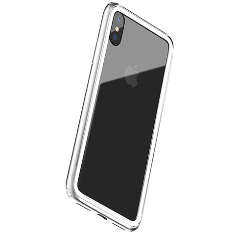 Custodia Silicone Laterale per Apple iPhone Xs Bianco