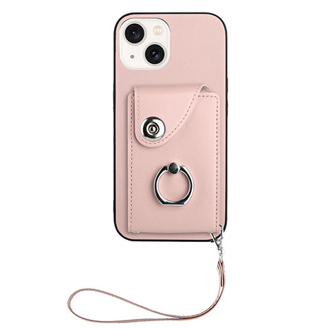 Custodia Silicone Morbida In Pelle Cover BF1 per Apple iPhone 14 Plus Oro Rosa