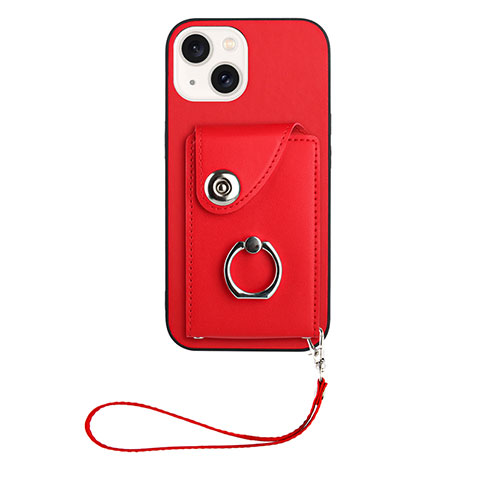 Custodia Silicone Morbida In Pelle Cover BF1 per Apple iPhone 14 Plus Rosso