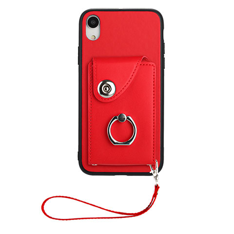 Custodia Silicone Morbida In Pelle Cover BF1 per Apple iPhone XR Rosso
