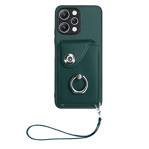 Custodia Silicone Morbida In Pelle Cover BF1 per Xiaomi Redmi 12 4G Verde Notte