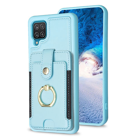 Custodia Silicone Morbida In Pelle Cover BF2 per Samsung Galaxy M12 Azzurro