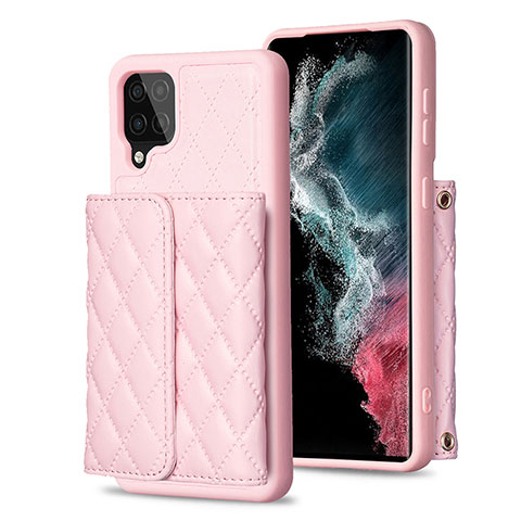 Custodia Silicone Morbida In Pelle Cover BF5 per Samsung Galaxy M12 Oro Rosa