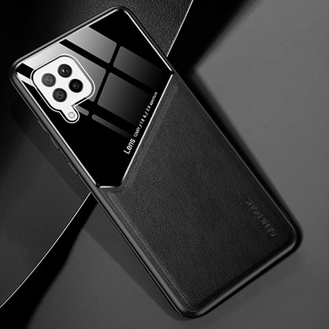 Custodia Silicone Morbida In Pelle Cover con Magnetico per Samsung Galaxy A42 5G Nero