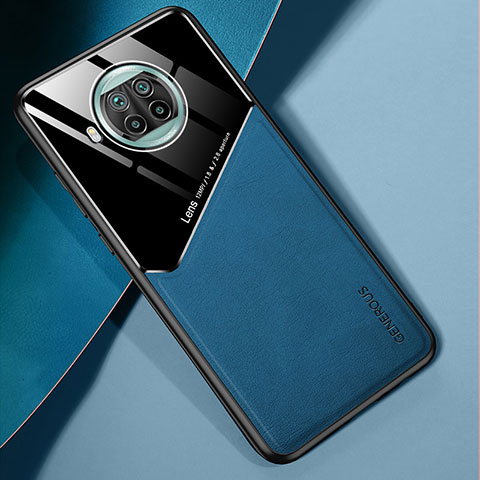 Custodia Silicone Morbida In Pelle Cover con Magnetico per Xiaomi Mi 10T Lite 5G Blu