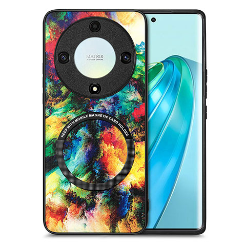 Custodia Silicone Morbida In Pelle Cover con Magnetico S01D per Huawei Honor Magic5 Lite 5G Multicolore