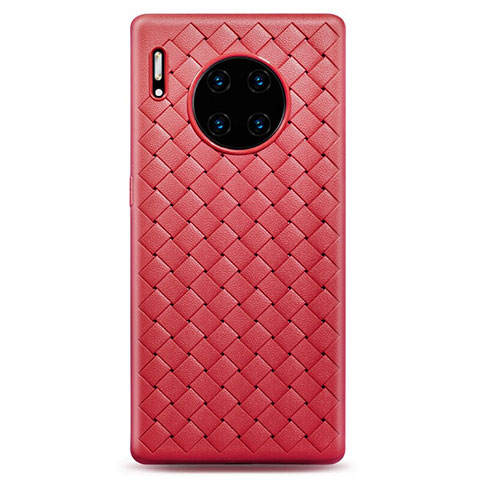 Custodia Silicone Morbida In Pelle Cover D01 per Huawei Mate 30 Rosso