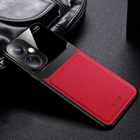 Custodia Silicone Morbida In Pelle Cover FL1 per OnePlus Nord CE 3 5G Rosso