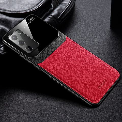 Custodia Silicone Morbida In Pelle Cover FL1 per Samsung Galaxy Note 20 5G Rosso