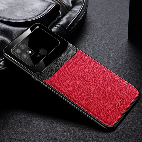 Custodia Silicone Morbida In Pelle Cover FL1 per Xiaomi Poco C40 Rosso