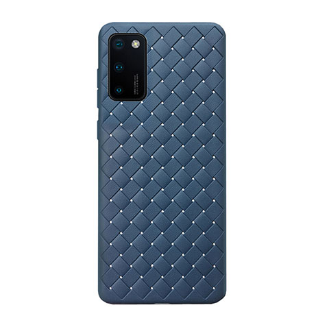 Custodia Silicone Morbida In Pelle Cover H01 per Huawei Honor V30 Pro 5G Blu