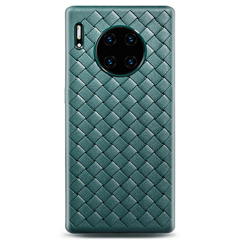 Custodia Silicone Morbida In Pelle Cover H01 per Huawei Mate 30 5G Verde