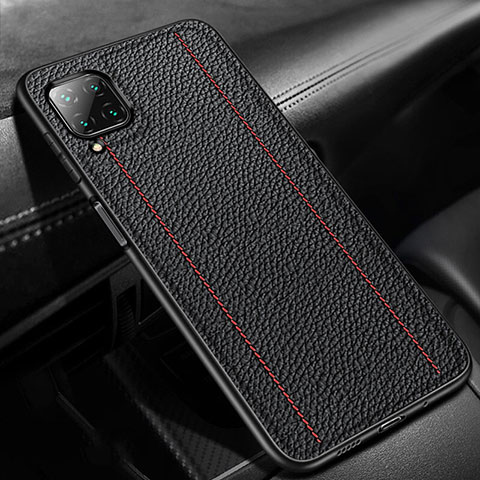 Custodia Silicone Morbida In Pelle Cover H01 per Huawei P40 Lite Nero