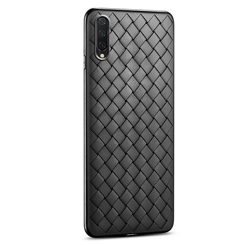 Custodia Silicone Morbida In Pelle Cover H01 per Xiaomi Mi A3 Nero