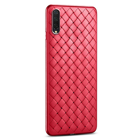 Custodia Silicone Morbida In Pelle Cover H01 per Xiaomi Mi A3 Rosso