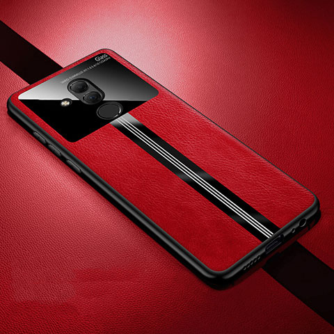 Custodia Silicone Morbida In Pelle Cover H02 per Huawei Mate 20 Lite Rosso