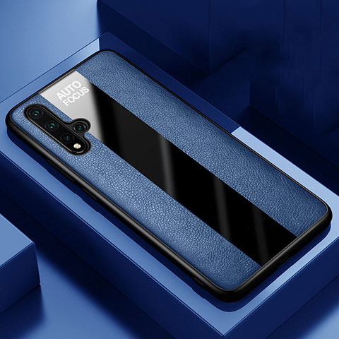 Custodia Silicone Morbida In Pelle Cover H02 per Huawei Nova 5 Blu