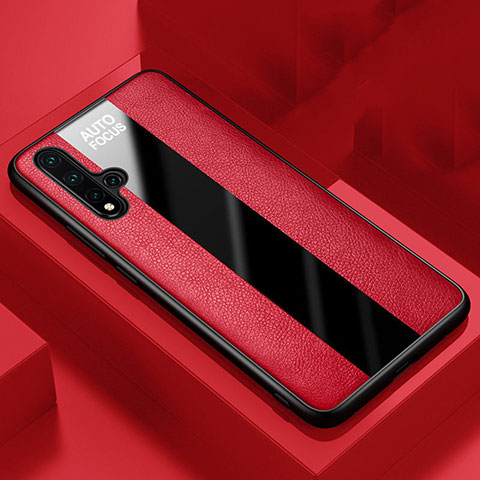 Custodia Silicone Morbida In Pelle Cover H02 per Huawei Nova 5 Pro Rosso