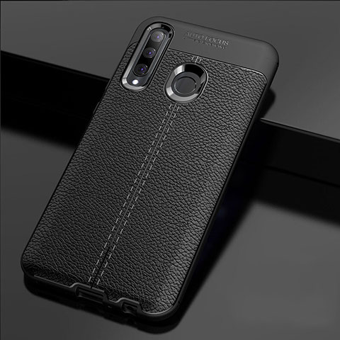 Custodia Silicone Morbida In Pelle Cover H02 per Huawei P Smart+ Plus (2019) Nero