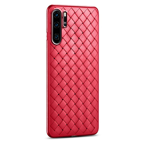Custodia Silicone Morbida In Pelle Cover H02 per Huawei P30 Pro New Edition Rosso
