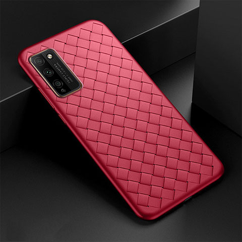 Custodia Silicone Morbida In Pelle Cover H03 per Huawei Honor 30 Lite 5G Rosso