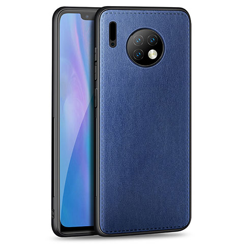 Custodia Silicone Morbida In Pelle Cover H03 per Huawei Mate 30 Pro 5G Blu