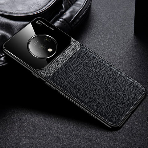 Custodia Silicone Morbida In Pelle Cover H03 per OnePlus 7T Nero