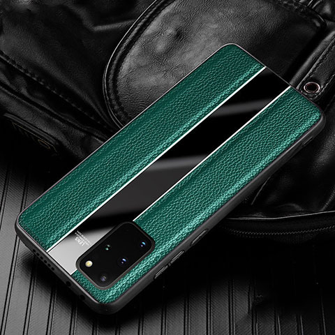 Custodia Silicone Morbida In Pelle Cover H03 per Samsung Galaxy S20 Plus 5G Verde