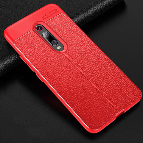 Custodia Silicone Morbida In Pelle Cover H03 per Xiaomi Mi 9T Pro Rosso
