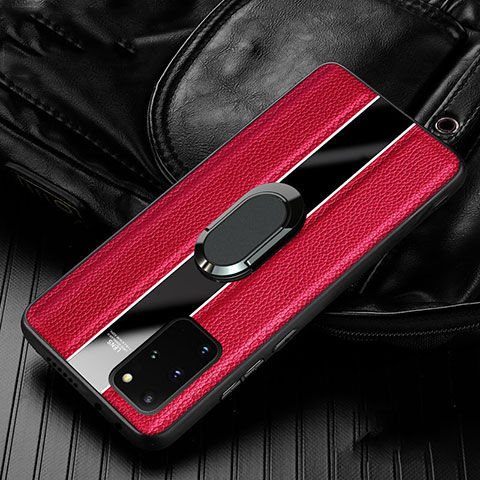 Custodia Silicone Morbida In Pelle Cover H04 per Samsung Galaxy S20 Plus Rosso