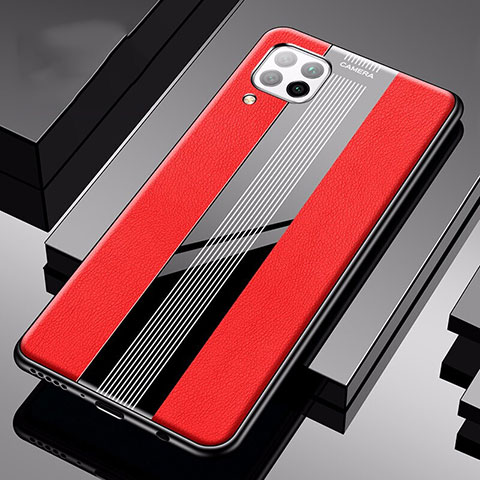 Custodia Silicone Morbida In Pelle Cover H05 per Huawei P40 Lite Rosso