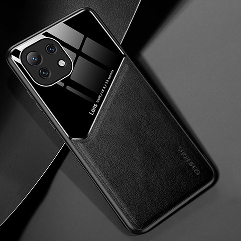 Custodia Silicone Morbida In Pelle Cover H05 per Xiaomi Mi 11 5G Nero