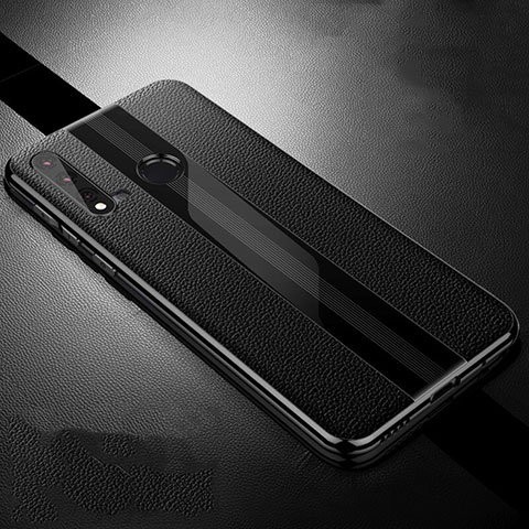 Custodia Silicone Morbida In Pelle Cover H06 per Huawei P20 Lite (2019) Nero