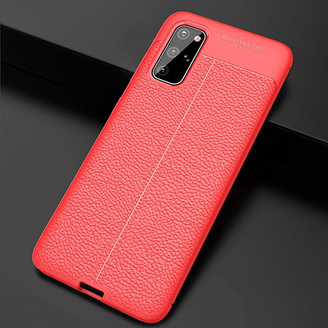 Custodia Silicone Morbida In Pelle Cover H06 per Samsung Galaxy S20 Plus 5G Rosso