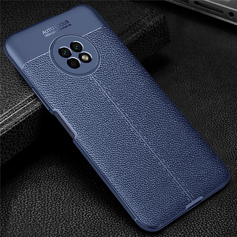 Custodia Silicone Morbida In Pelle Cover per Huawei Enjoy 20 Plus 5G Blu