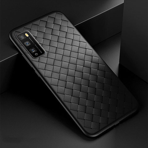 Custodia Silicone Morbida In Pelle Cover per Huawei Enjoy Z 5G Nero