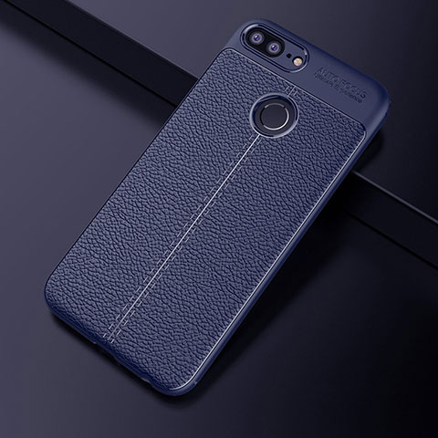 Custodia Silicone Morbida In Pelle Cover per Huawei Honor 9 Lite Blu