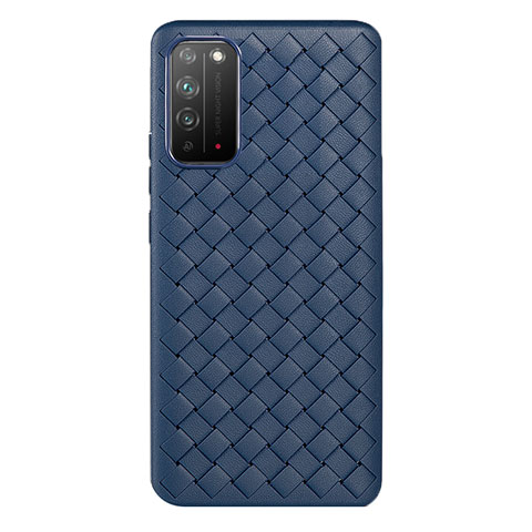Custodia Silicone Morbida In Pelle Cover per Huawei Honor X10 5G Blu